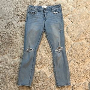 Abercrombie and Fitch super skinny ankle mid rise denim